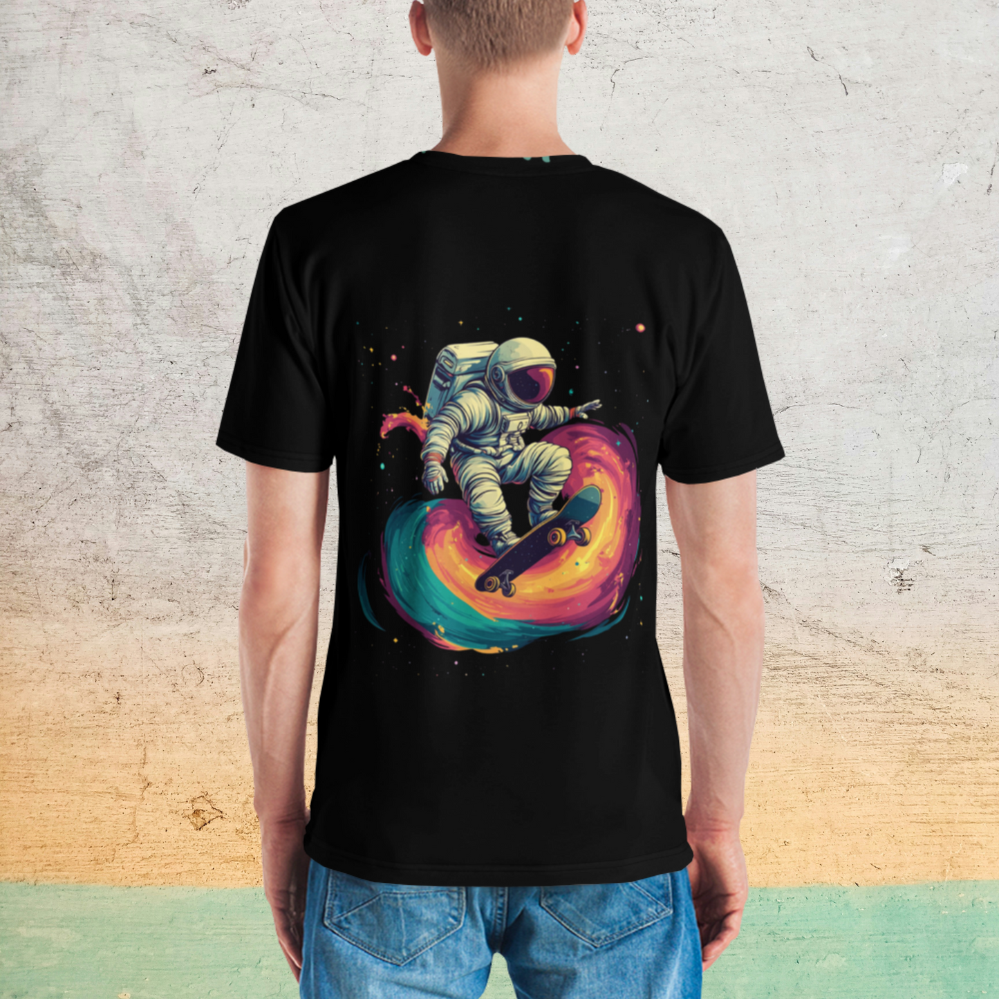 LIMITED EDITION Mens T-Shirt-Rise Up, Cosmic Kickflip Collection